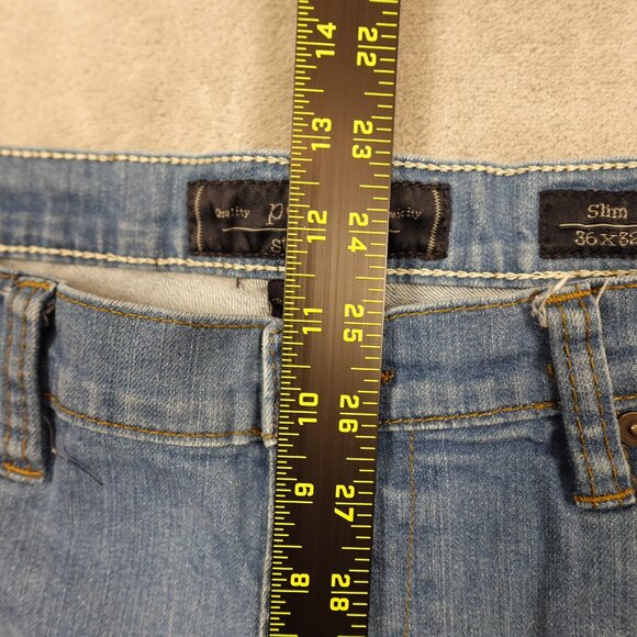 PD&C jeans slim men's 36x32 light blue denim paper denim and cloth - Picture 6 of 12